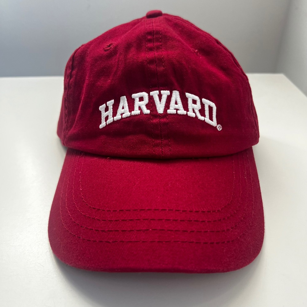 The Coop Harvard University Crimson Red Embroidered Adjustable Baseball Hat Cap